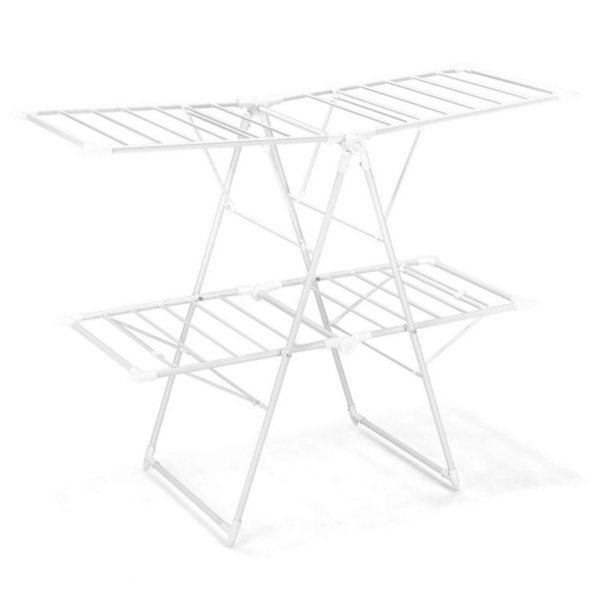 Rebrilliant 2Level Foldable Clothes Drying Rack With HeightAdjustable